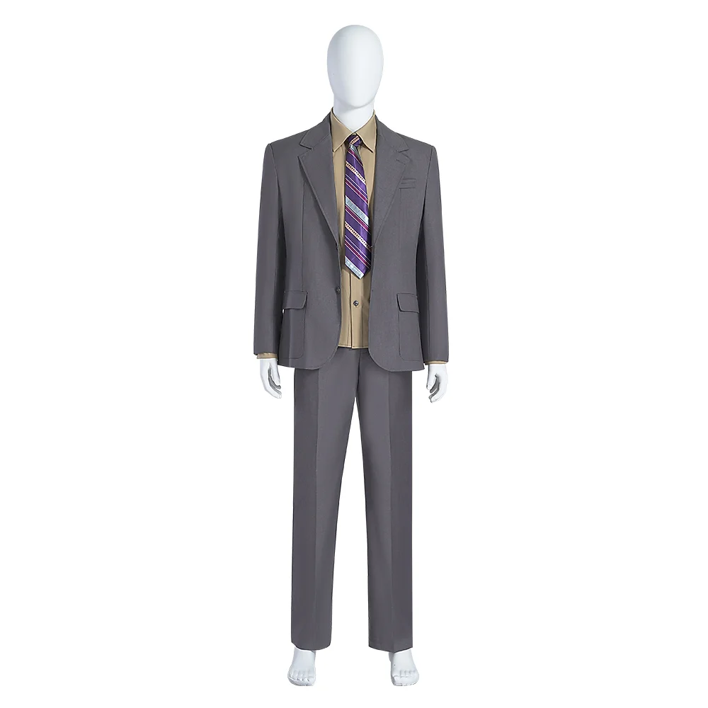 Movie Joker 2 Arthur Fleck Joker Gray Suit Outfit Cosplay Costume