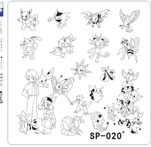 Nail Stamping Plates Cartoon Stamping Plate  SP Design Nail Art Image Plate Equipment Stamp Stamping Plates Manicure Template-Nail Inspo