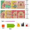 8pcs Cartoon DIY Diamond Painting Wooden Coasters Kits with Holder (Capybara)