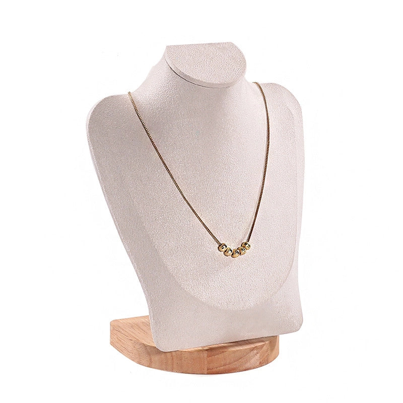 1 Piece Solid Wood Cloth Elegant Nordic Style Solid Color Jewelry Display Jewelry Rack