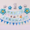 10PCS Gilding HAPPY BIRTHDAY Celebration Party Wall Hanging Flags Decor