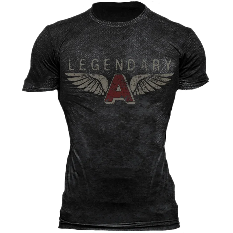 Letter A print T-shirt / [viawink] /