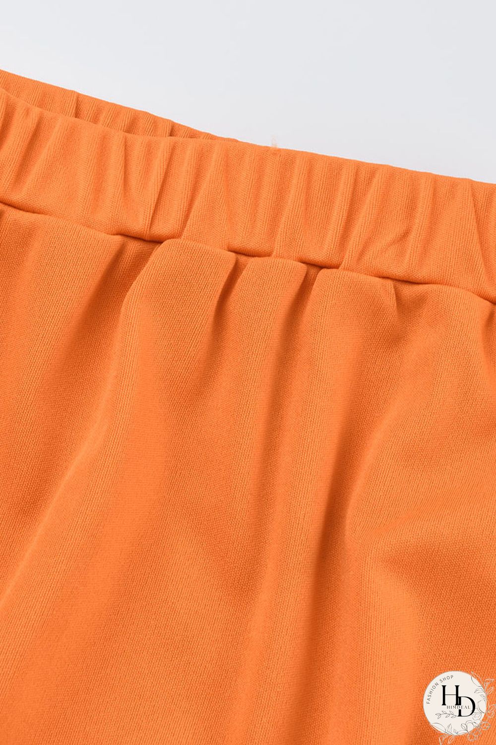 Tangerine Casual Solid Split Joint Zipper Zipper Collar Sleeveless Two Pieces