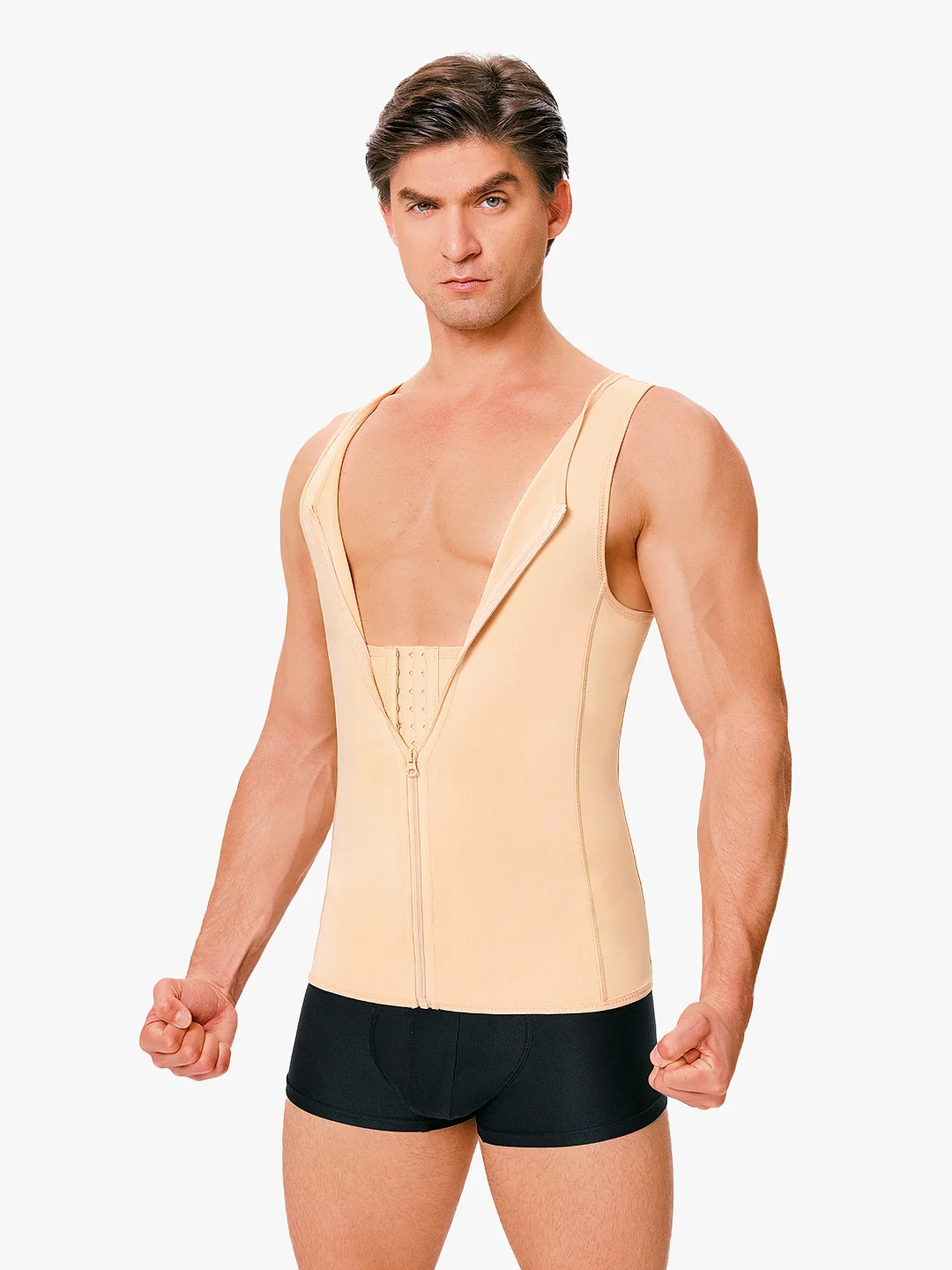 Zipper Belly Compression Workout out Waist Trainer Shapewear Tank Top