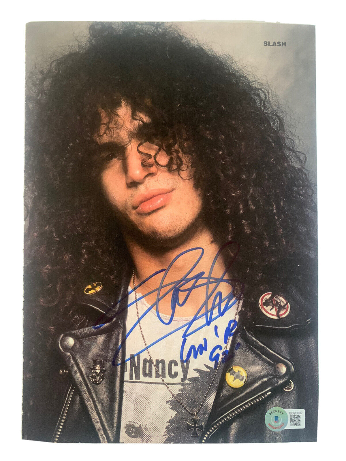 Slash Guns & Roses Signed Autographed 8x11 Mag Page Photo Poster painting BAS Certified #2