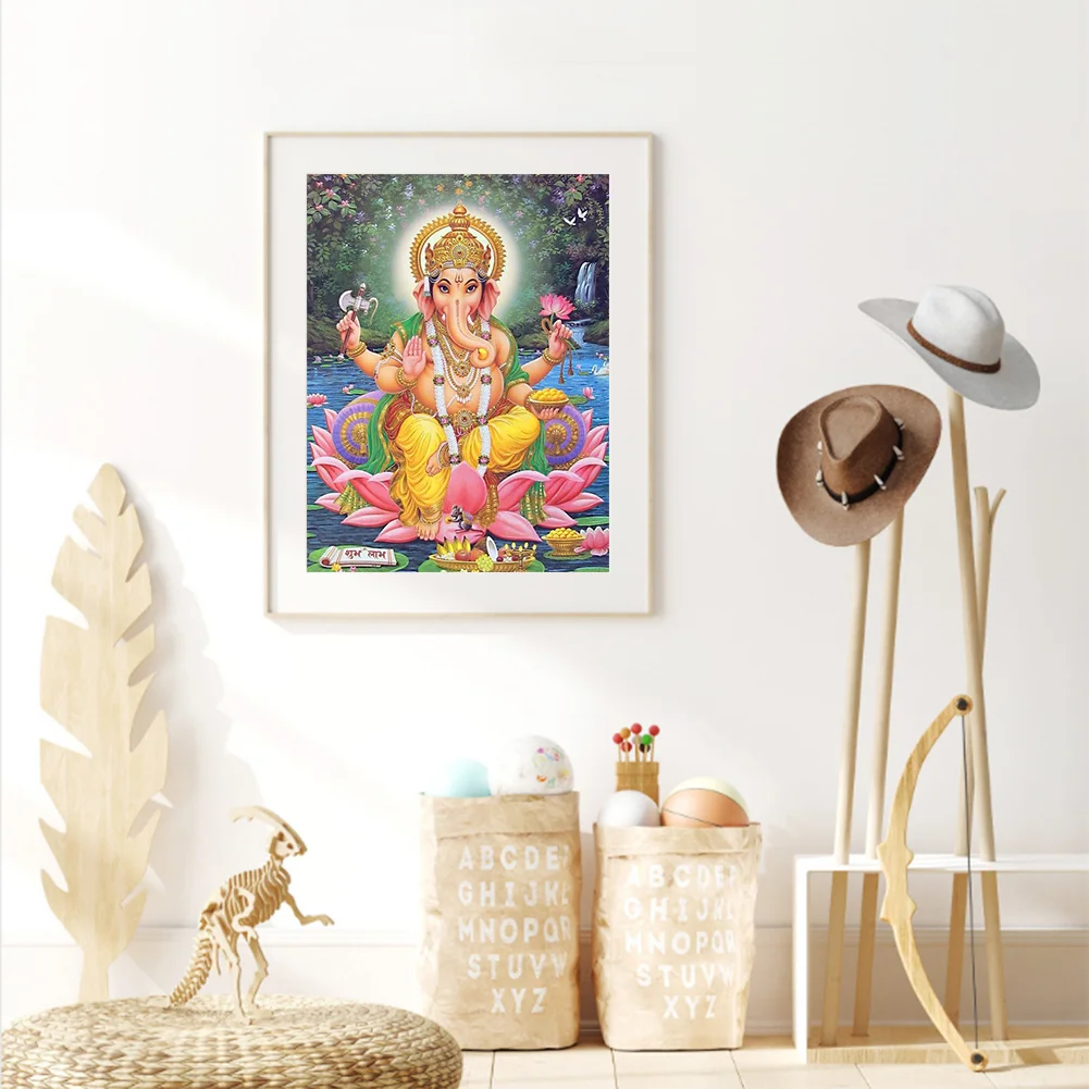 Diamond Painting - Full Round Drill - Buddha Elephant(30*40cm)