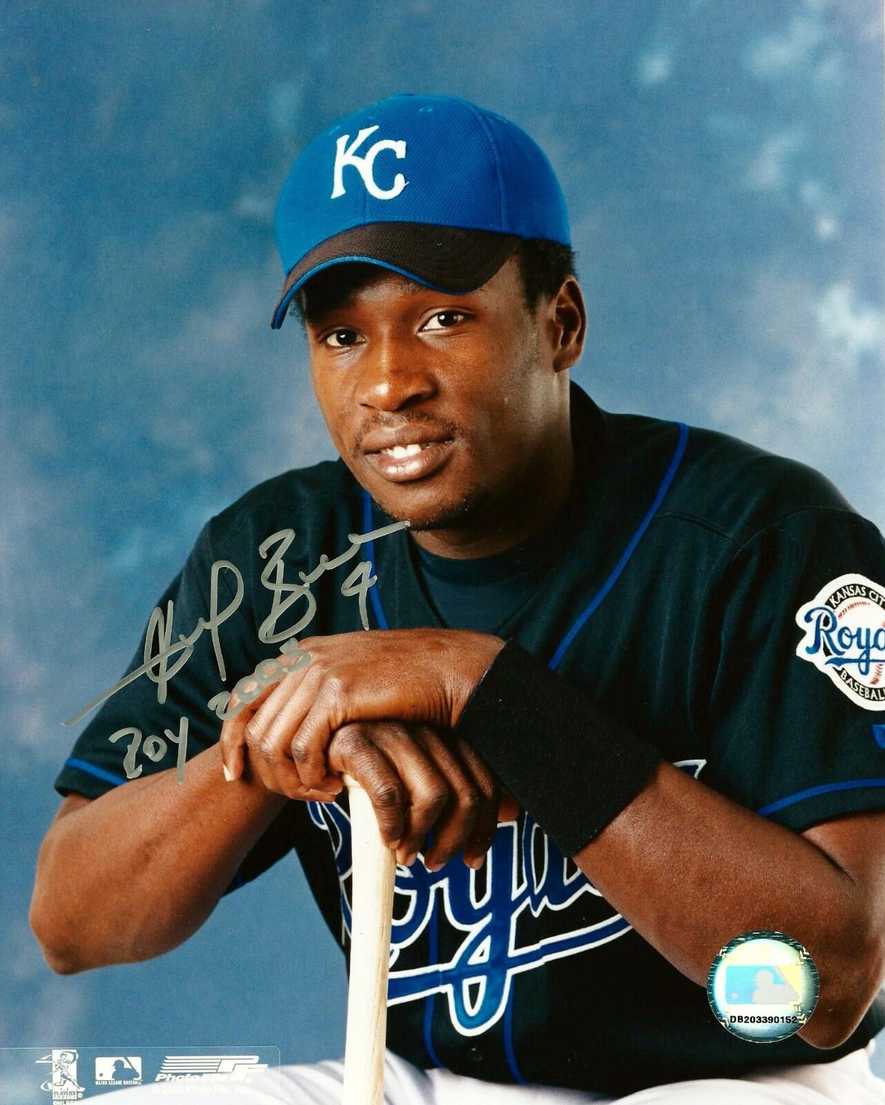 Autographed ANGEL BERROA Kansas City Royals 8x10 Photo Poster painting - COA