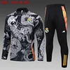 2024/2025 Real Madrid Half-Pull Training Suit Black Dragon Football Shirt 1:1 Thai Quality