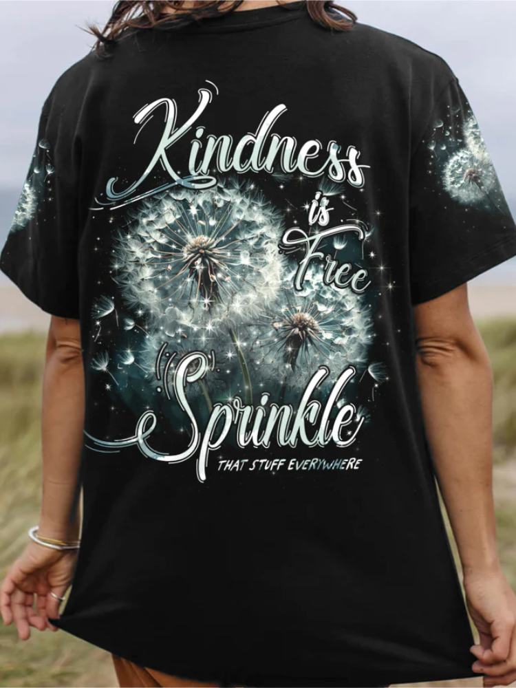 Comstylish Kindness Is Free All Over Print V Neck T Shirt