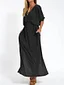 Solid Color V-Neckline Front And Back With Waist And Chest Pleats Dress-ZS207