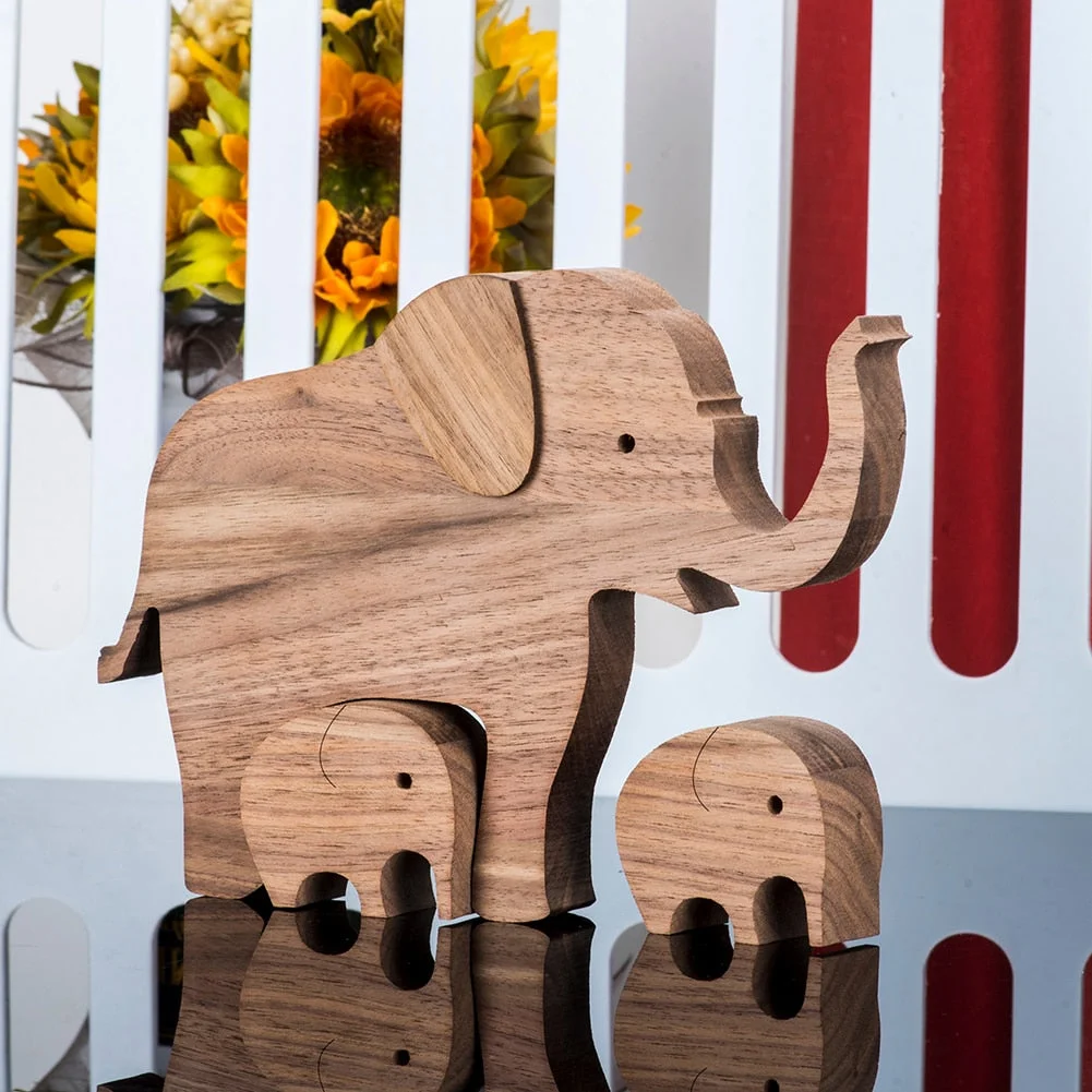 Home Decor Table Ornament Wood Dog Craft Sculpture Handmade Wooden Pets Figurine Crafs Desk Decorations Great Gifts for Friends