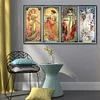 (US Only)Four Season Goddess Printed Cross Stitch Kit 90x50cm DIY 11CT Thread Art Work