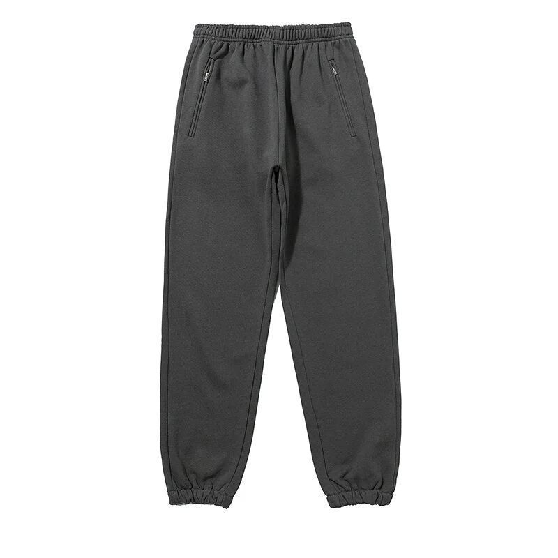 Kanye West Solid Drawstring Joggers Sweatpants Men and Women Baggy Zipper Pockets Harem Pants Oversize Casual Trousers
