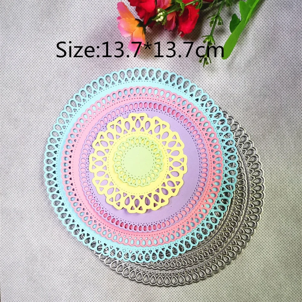 Circles Hearts Rectangle Frame Metal Cutting Dies Stencil Template For DIY Scrapbook Embossing Paper Cards Album Making Dies Cut