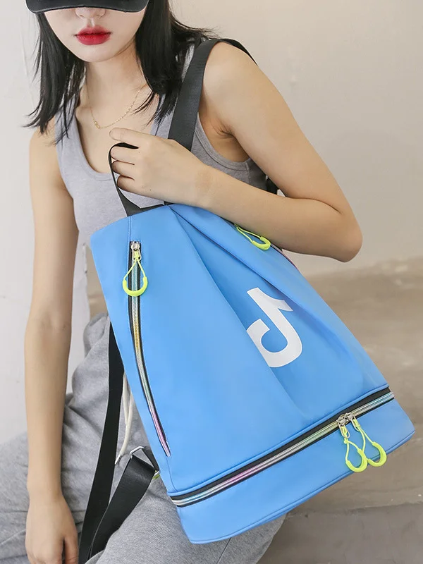 Waterproof Portable Drawstring Zipper Beach Bag🎒