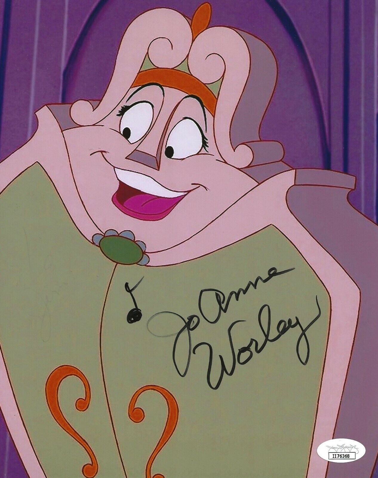 Jo Anne Worley signed Disney Beauty and the Beast 8x10 Photo Poster painting autographed 2 JSA