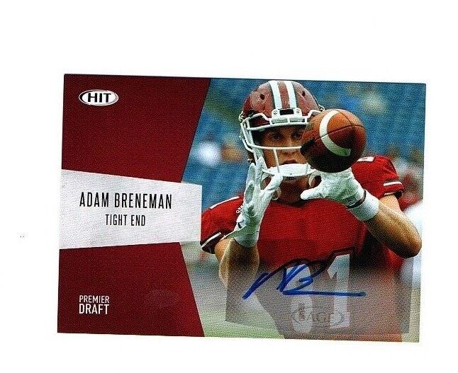 Adam Breneman UMASS Penn State signed autograph 2018 HIT Draft rookie card