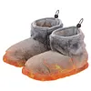 USB Heater Foot Shoes Winter Warm Snow Boots Electric Heated Shoes for Women Men