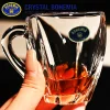 Czech BOHEMIA Crystal Glass Ltalian Style Coffee Cup With Handle Flower Tea Fruit Tea Cup Milk Shake Mug