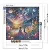 5D DIY Full Round Drill Diamond Painting Girl Cat Home Decor Art Craft 40x40cm