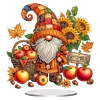 Diamond Painting Acrylic Single Sided September Gnome Ornaments Tabletop Home Office Decor