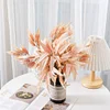 Autumn 6 Stems Artificial Champagne Orange Eucalyptus Leaf Bunch