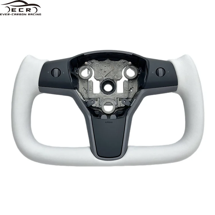 Ever-Carbon Racing ECR Custom Design Yoke Style Car Steering Wheel For Tesla Model Y Body Kit