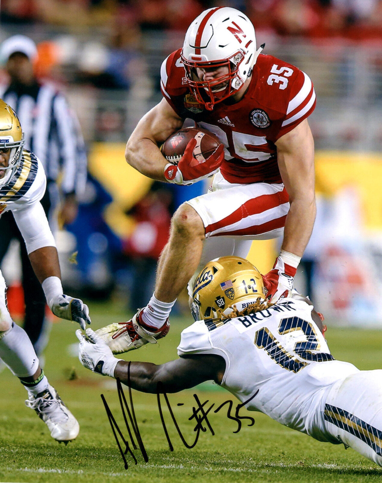 Andy Janovich Reprinted auto signed 8x10 football Photo Poster painting Nebraska Cornhuskers