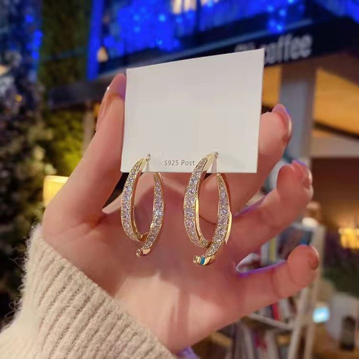 Cross Curved Earrings✨