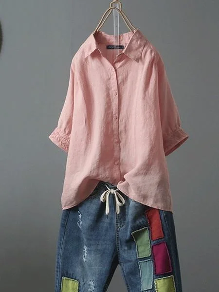 Casual Loose Cotton Blouse