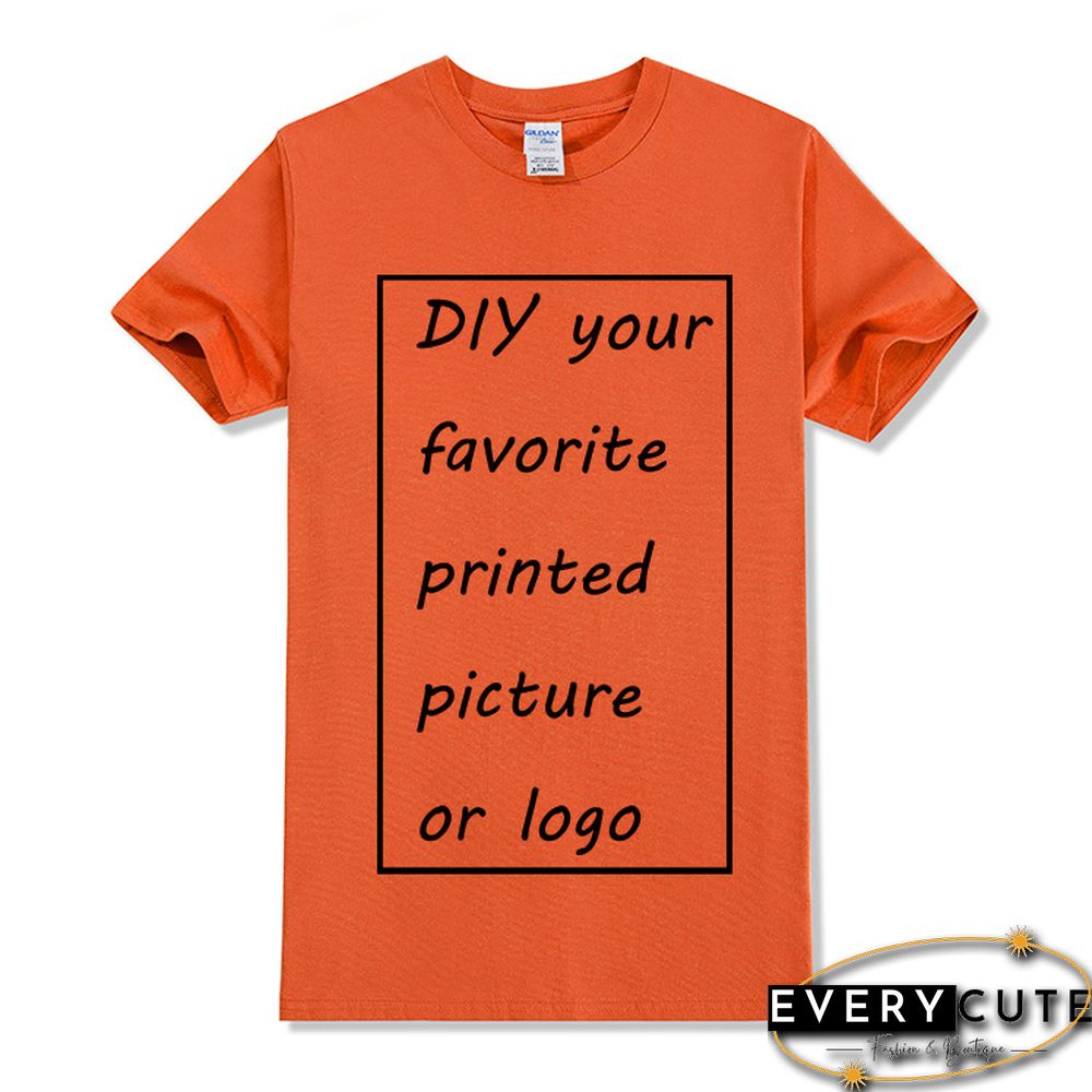 Customized Printed Leisure T Shirt Harajuku Women Tee DIY Your Like Photo Or Logo White T-shirt Fashion CustomShirt