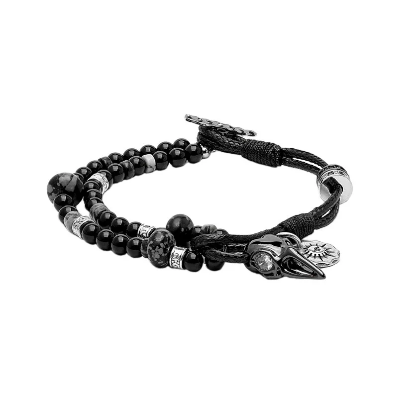 Black agate Bracelet for men