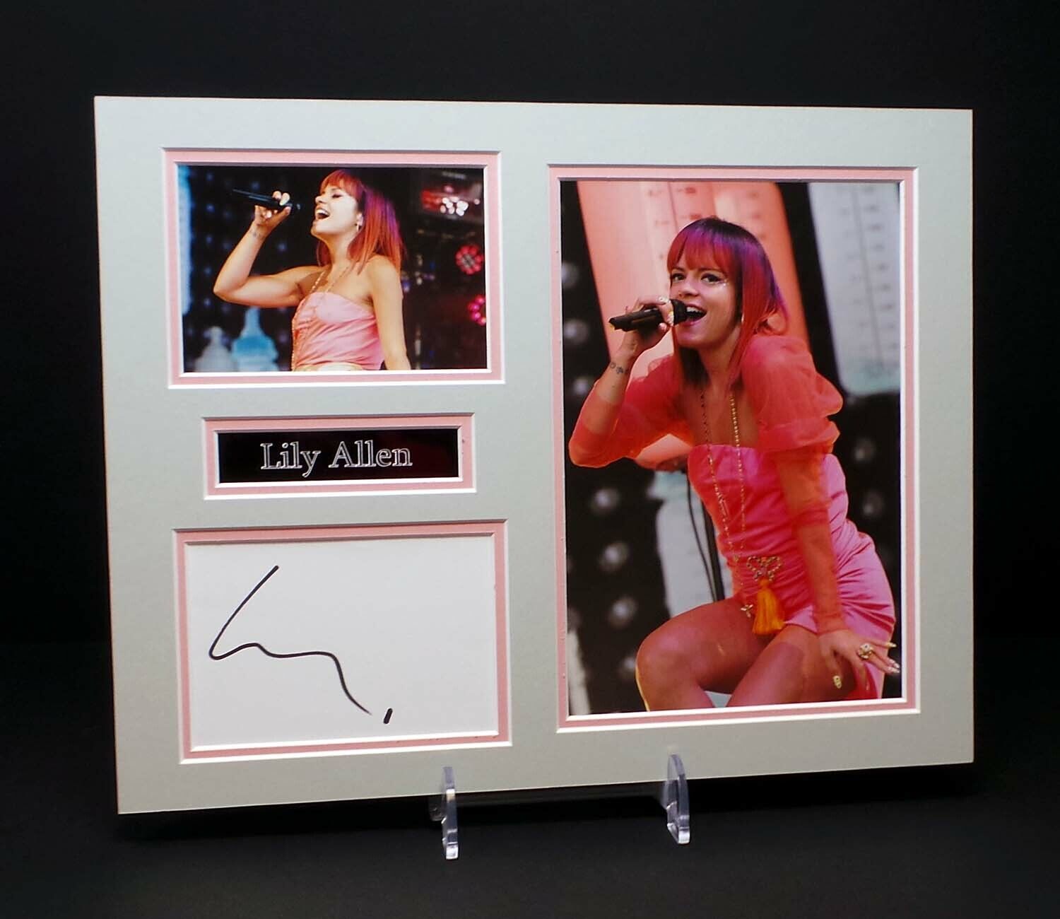 Lily ALLEN Signed Mounted Photo Poster painting Display 1 AFTAL RD COA Singer Smile