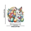 (US Only)Acrylic 2D Flat Print DIY Easter Egg Rabbit 5D DIY Diamond Art Tabletop Decor