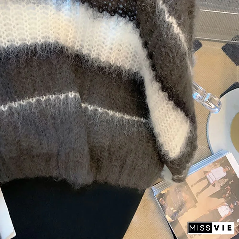 Chic Stripe Colorblock Sweater