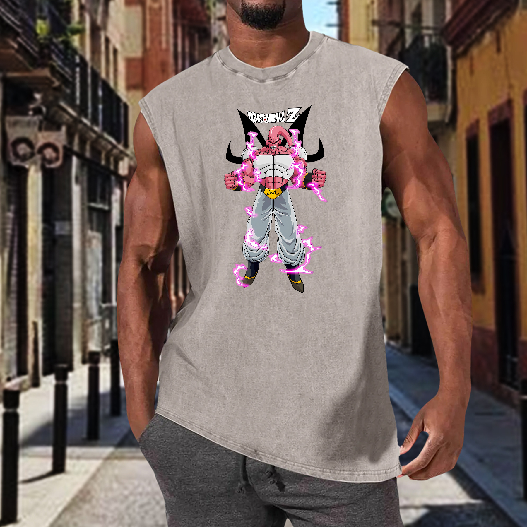 Casual Batik Animation Print Fitness Tank Top