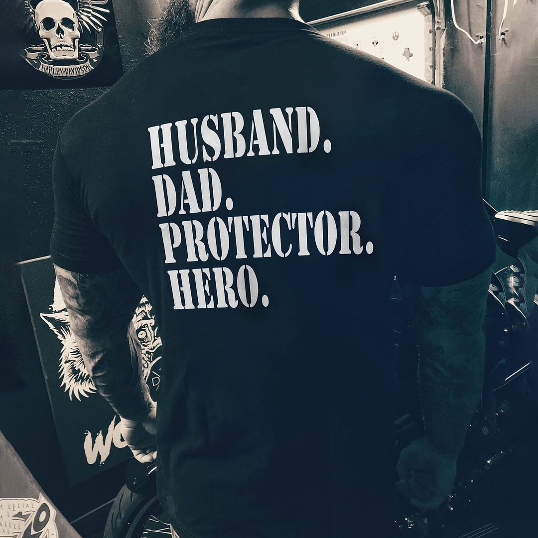 Livereid Husband.Dad.Protector.Hero T-shirt - Livereid