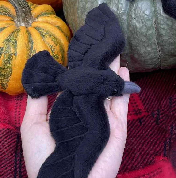 Cute fluffy crow Template & Instructions