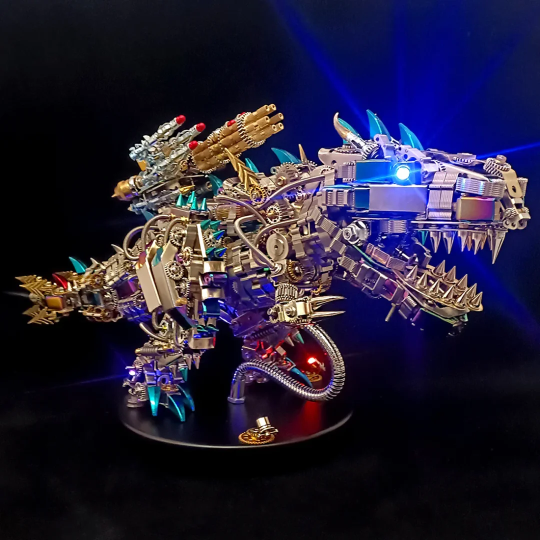 Zestaw Modelu 3D Mechaniczny Latający Smok Dragon Zestaw Modelu 3D Mechaniczny Tyranozaur Rex