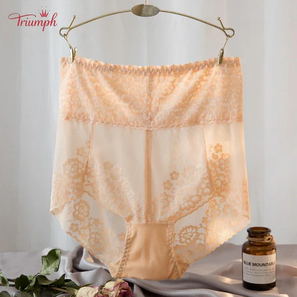 Triumph - Sada 4 sexy krajkových kalhotek, oblíbená krajka, vysoká kvalita, doprava zdarma, vhodné pro osoby s hmotností 40-120 kg