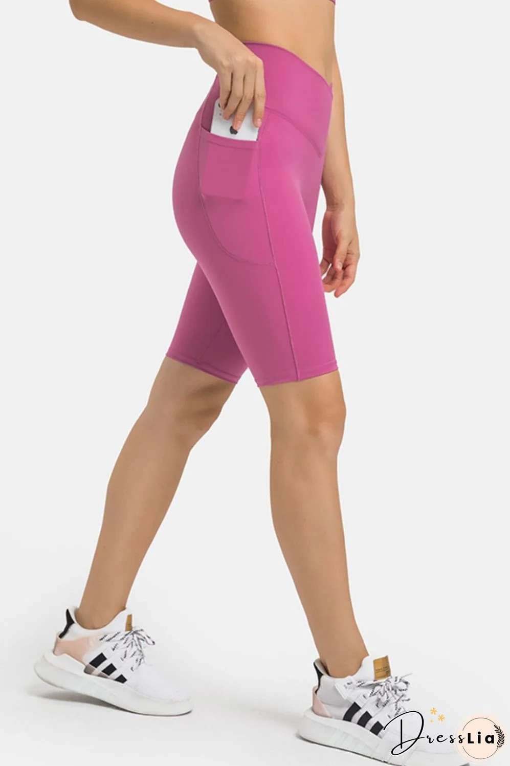 High Waist Biker Shorts with Pockets