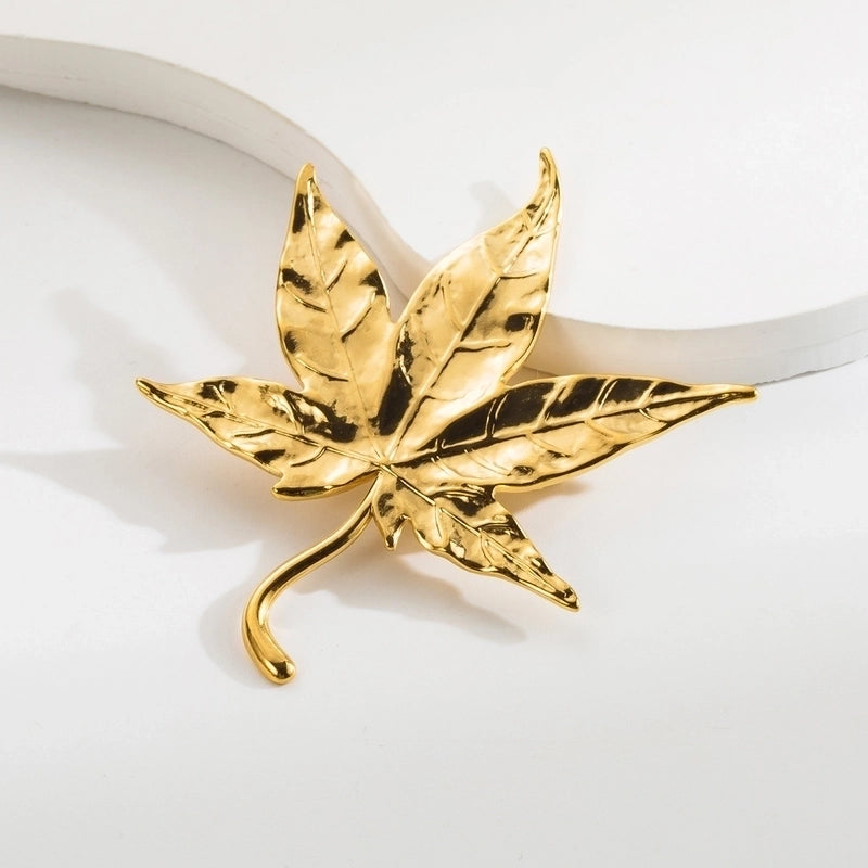 Vintage Style Animal Feather Flower 304 Stainless Steel Polishing Plating Unisex Brooches 1 Piece