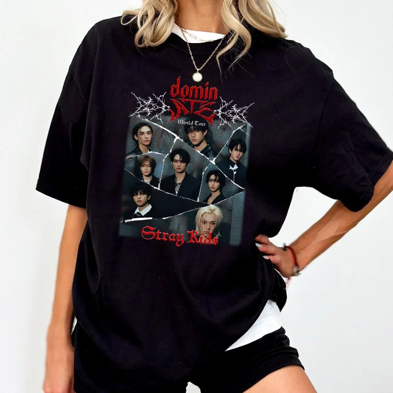2025 Stray Kids dominATE NORTH AMERICA Tour City T-shirt