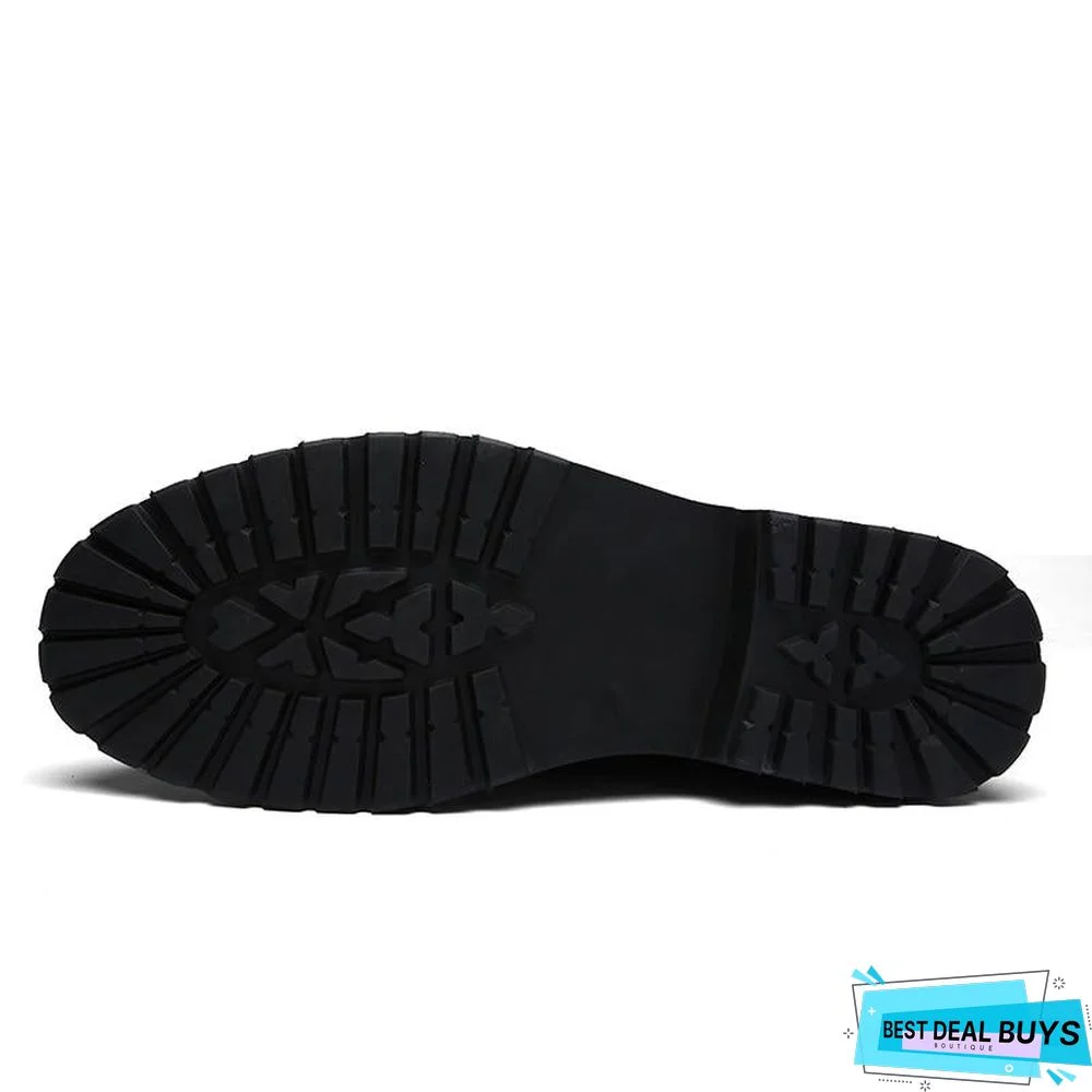 Men's Oxford Shoes Men Flats Fashion Genuine Leather Casual Men Shoes