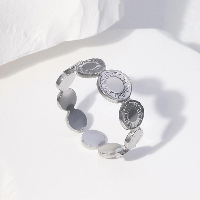 Fashion Geometric 304 Stainless Steel 18K Gold Plated Plating Stainless Steel Rings