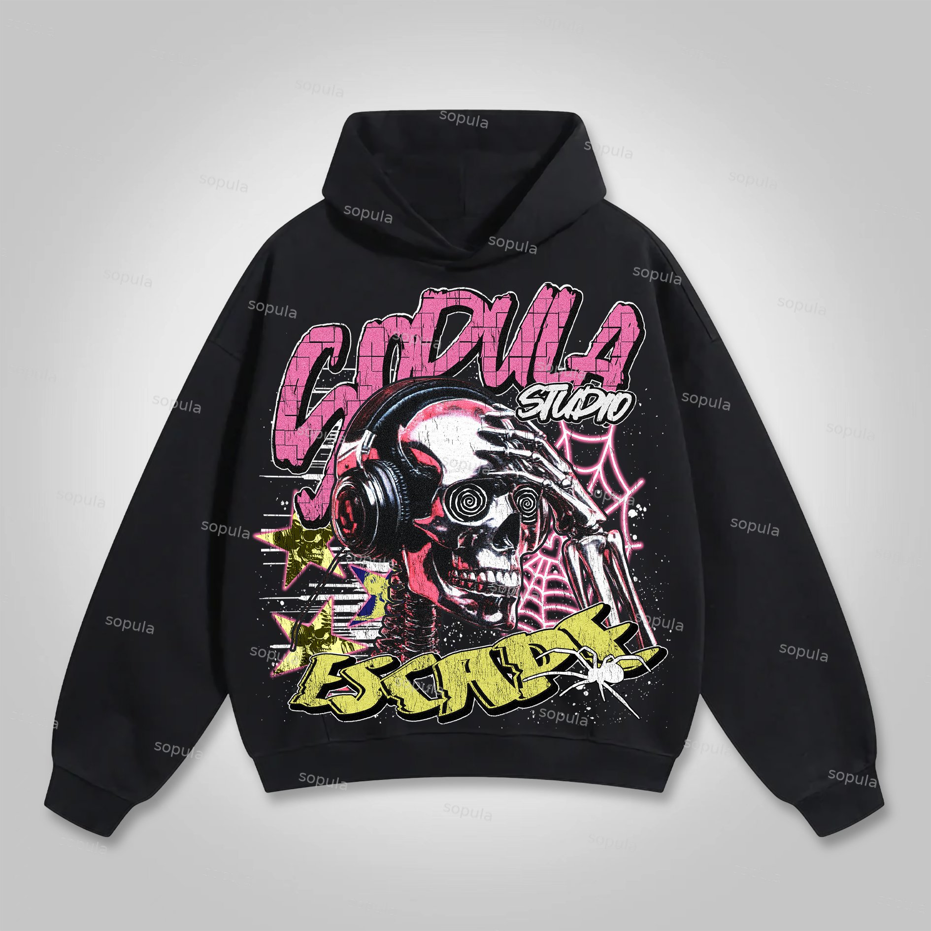 Sopula Psychedelic Ego Graphics Pocket Hoodie