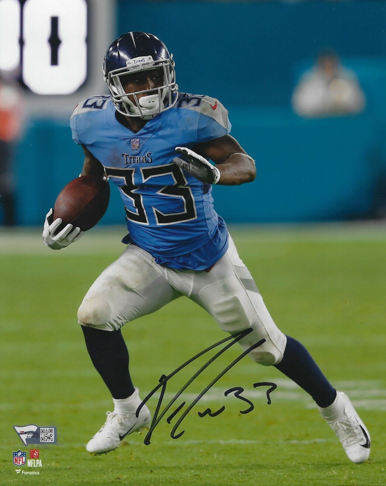 Autographed Dion Lewis 8x10 Tennessee Titans Photo Poster painting Fanatics COA