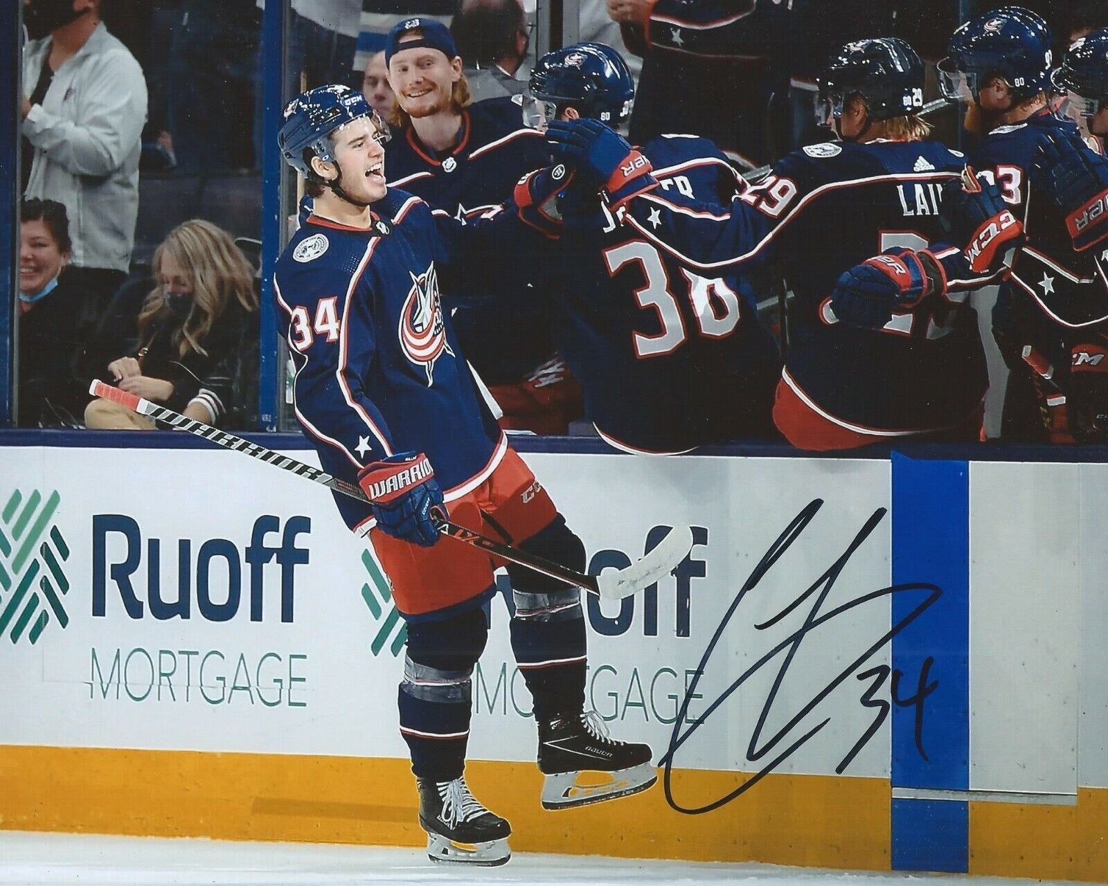 Cole Sillinger Signed 8x10 Photo Poster painting Columbus Blue Jackets Autographed COA B