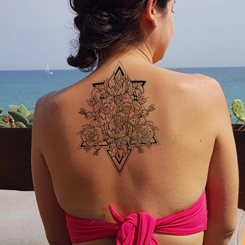 Waterproof Temporary Tattoo Sticker cross rope tied nail Tatto on Leg Arm Back Tattos Flash Tatoo Fake Tattoos for Men Women