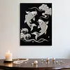 Peinture DIY en perles koi pour d&eacute;coration int&eacute;rieure peinture d&rsquo;art perl&eacute; 30x40cm avec cadre